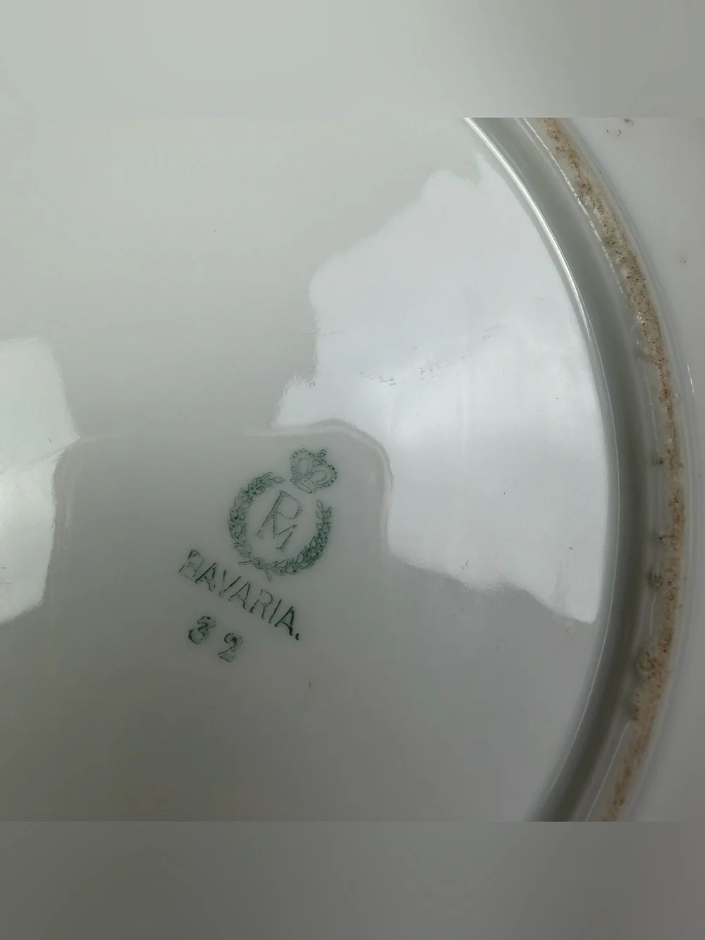 Vintage Porzellanfabrik Moschendorf Bavaria Yellow Rose Hand-Painted Plate